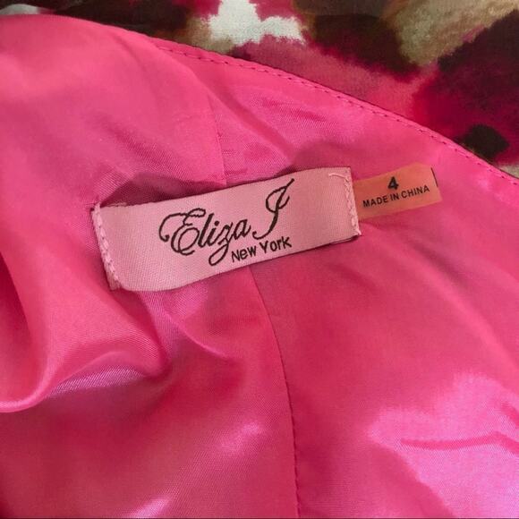 Eliza J Pink Ruffled One Shoulder Sheath Dress Size 4 - Picture 3 of 5